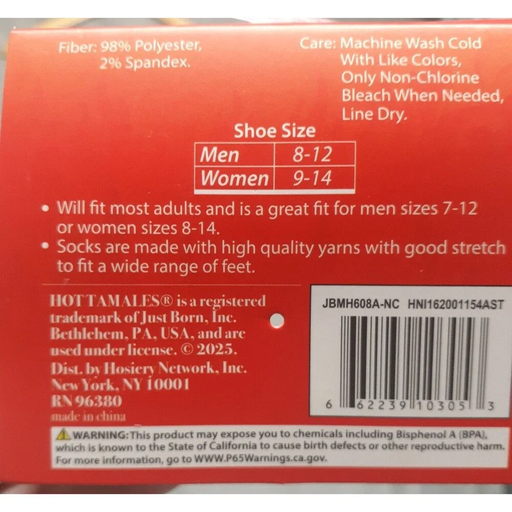 Hot Tamales Candy Food Novelty Mens Adult Sz 6-12 6-pair Low Cut Socks NWOT